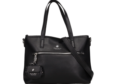 Μαύρη τσάντα ώμου - BEVERLY HILLS POLO CLUB - 