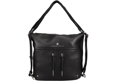 Μαύρη τσάντα ώμου - BEVERLY HILLS POLO CLUB - 