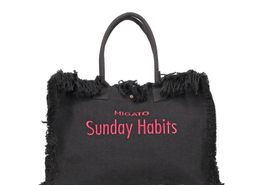 Μαύρη τσάντα ώμου - MIGATO SUNDAY HABITS - 