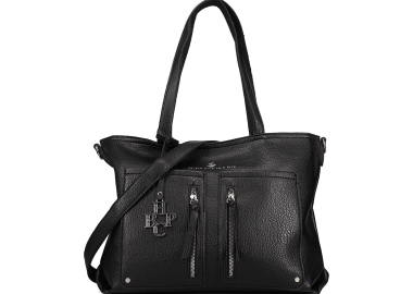 Μαύρη τσάντα ώμου - BEVERLY HILLS POLO CLUB - 