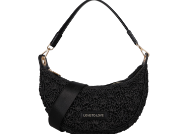 Μαύρη τσάντα ώμου - LOVE TO LOVE by GAI MATTIOLO - 