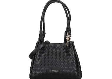 Μαύρη τσάντα ώμου - VENCI - 