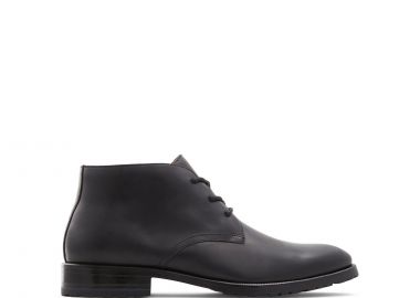 Μαύρο ανδρικό δερμάτινο μποτάκι DWOHALOTH - ALDO - 