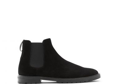 Μαύρο ανδρικό δερμάτινο μποτάκι KARMELO - ALDO - 