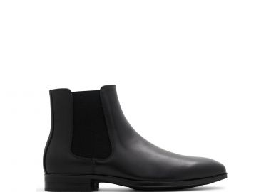 Μαύρο ανδρικό δερμάτινο μποτάκι OLAELOTH - ALDO - 