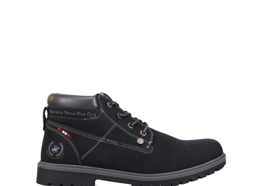 Μαύρο ανδρικό μποτάκι - BEVERLY HILLS POLO CLUB - 