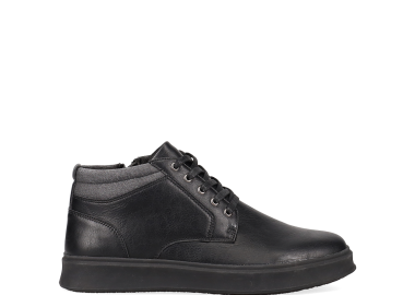 Μαύρο ανδρικό μποτάκι sneaker - MIGATO - 