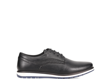 Μαύρο ανδρικό παπούτσι - MIGATO - 