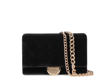 Μαύρο βελούδινο τσαντάκι - MIGATO - 