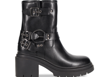 Μαύρο biker μποτάκι - MIGATO - 