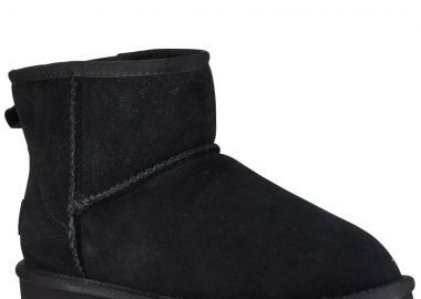 Μαύρο χαμηλό δερμάτινο Australian Boot L7854 - Izy - 