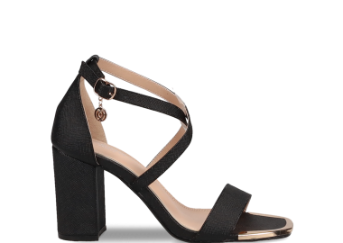 Μαύρο χιαστί πέδιλο - MIGATO - 