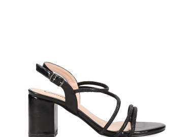 Μαύρο χρυσό πέδιλο - CAMILLE - 