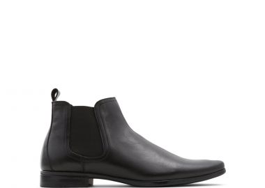 Μαύρο δερμάτινο ανδρικό μποτάκι BOUNDAIN - ALDO - 