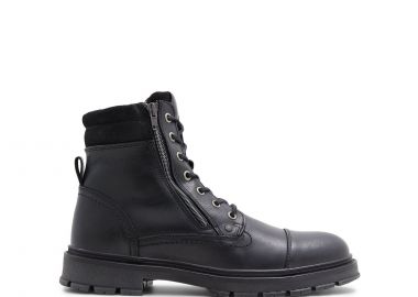 Μαύρο δερμάτινο ανδρικό μποτάκι CALESETH - ALDO - 