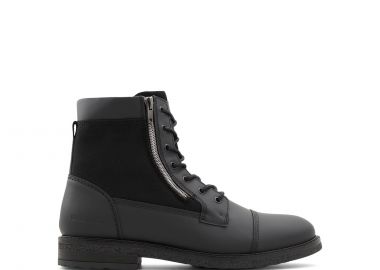 Μαύρο δερμάτινο ανδρικό μποτάκι KEDAEN - ALDO - 