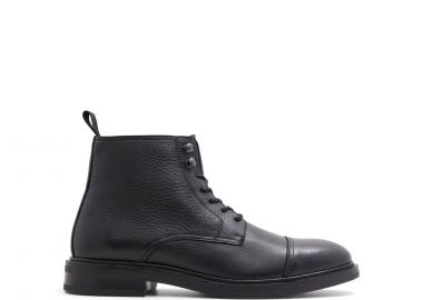 Μαύρο δερμάτινο ανδρικό μποτάκι UNILIS - ALDO - 