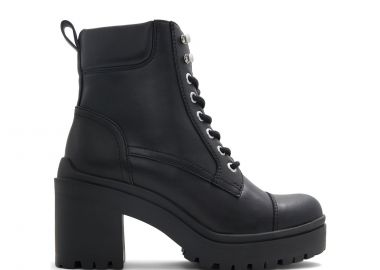 Μαύρο δερμάτινο μποτάκι ALIQUE - ALDO - 