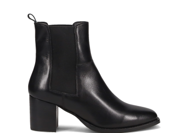 Μαύρο δερμάτινο μποτάκι Chelsea - MIGATO - 