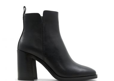 Μαύρο δερμάτινο μποτάκι HAY - ALDO - 