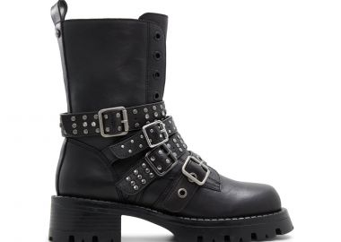 Μαύρο δερμάτινο μποτάκι VORTEXIA - ALDO - 