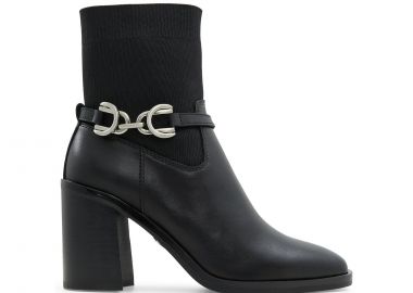 Μαύρο δερμάτινο μποτάκι WYLACLYA - ALDO - 