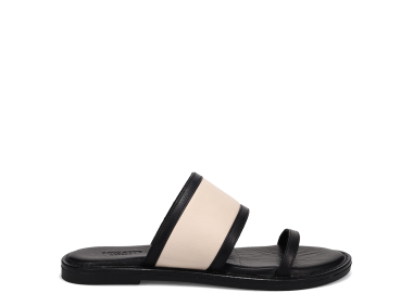 Μαύρο δερμάτινο σανδάλι - MIGATO - 