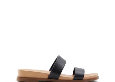 Μαύρο δερμάτινο σανδάλι ALIAWEN - ALDO - 