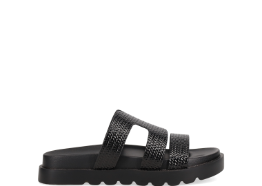 Μαύρο flatform σανδάλι - MIGATO - 