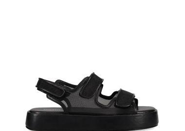 Μαύρο flatform σανδάλι - MIGATO - 