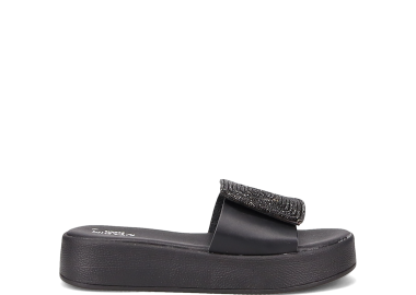 Μαύρο flatform σανδάλι - MIGATO - 