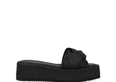 Μαύρο flatform σανδάλι - MIGATO - 