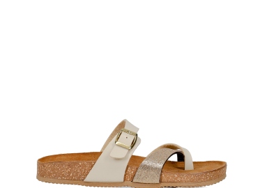 Μαύρο footbded σανδάλι - EASY WALK - 