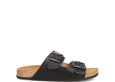 Μαύρο footbed σανδάλι - EASY WALK - 