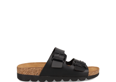 Μαύρο footbed σανδάλι - EASY WALK - 