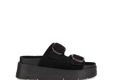 Μαύρο footbed σανδάλι - MIGATO - 