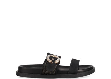 Μαύρο footbed σανδάλι - MIGATO - 