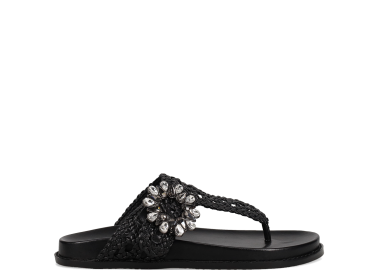 Μαύρο footbed σανδάλι - MIGATO - 