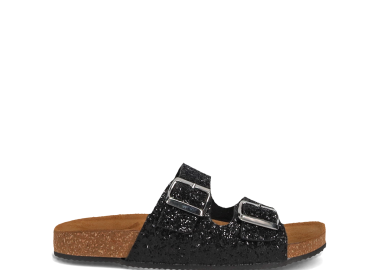 Μαύρο footbed σανδάλι - EASY WALK - 