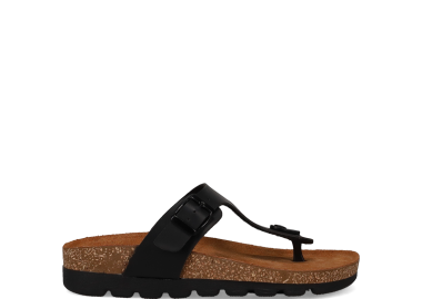 Μαύρο footbed σανδάλι - EASY WALK - 