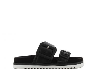 Μαύρο footbed σανδάλι - SJ - 