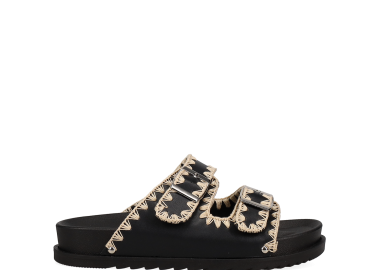 Μαύρο footbed σανδάλι - MIGATO - 