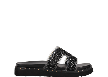 Μαύρο footbed σανδάλι - MIGATO - 