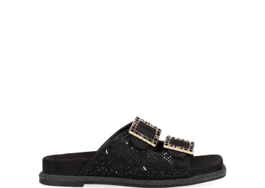 Μαύρο footbed σανδάλι - MIGATO - 