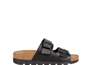 Μαύρο footbed σανδάλι - EASY WALK - 