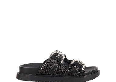 Μαύρο footbed σανδάλι - MIGATO - 