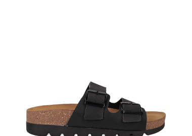 Μαύρο footbed σανδάλι - EASY WALK - 