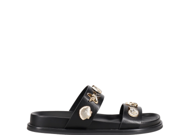 Μαύρο footbed σανδάλι - MIGATO - 