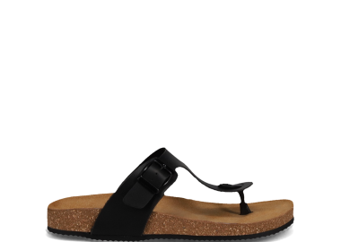 Μαύρο footbed σανδάλι - EASY WALK - 