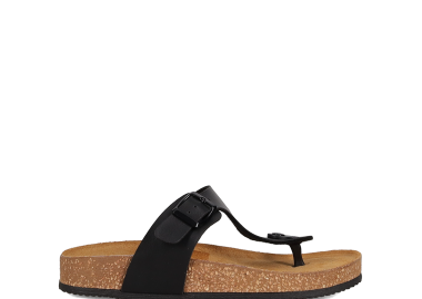 Μαύρο footbed σανδάλι - EASY WALK - 